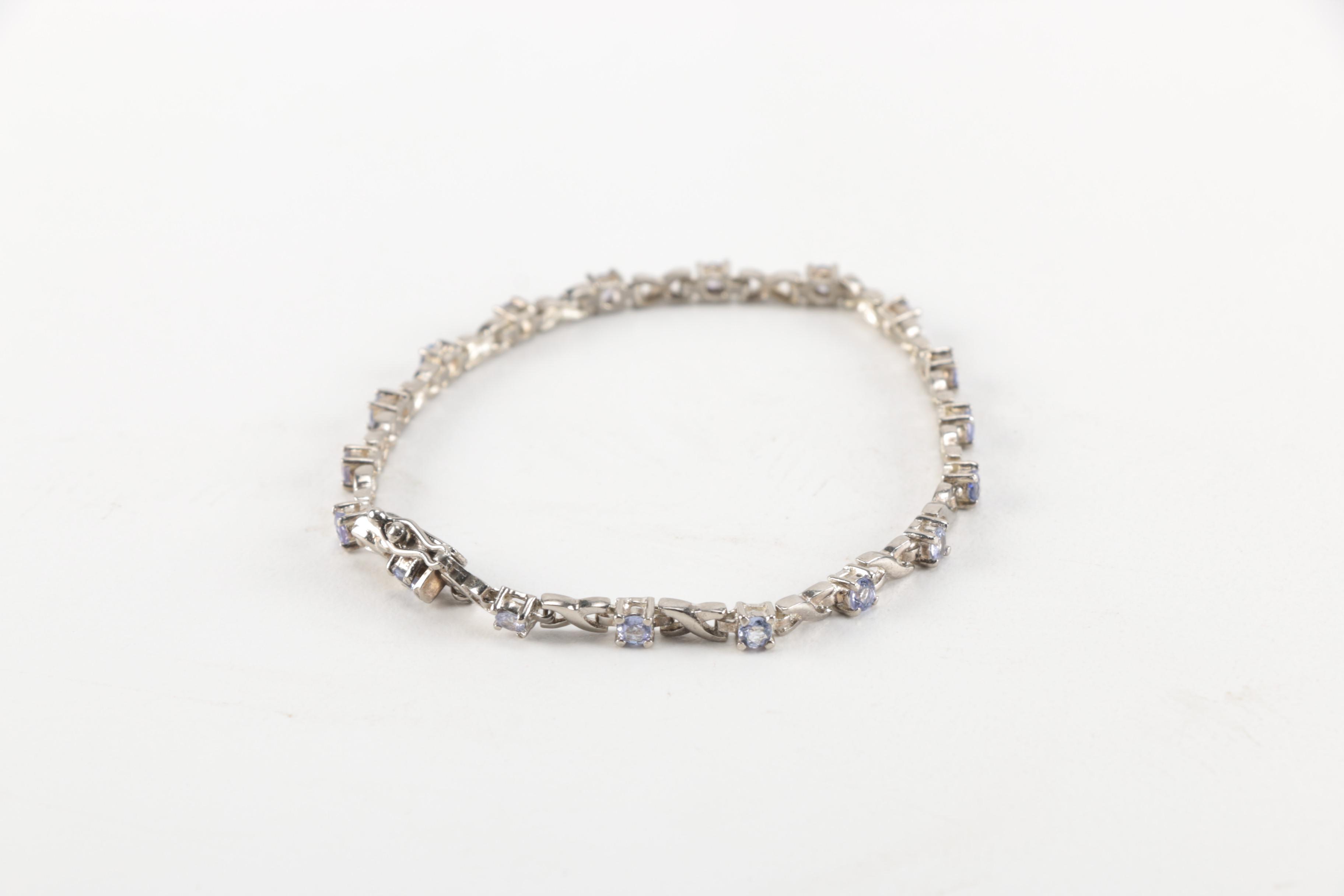 Sterling and Tanzanite Bracelet