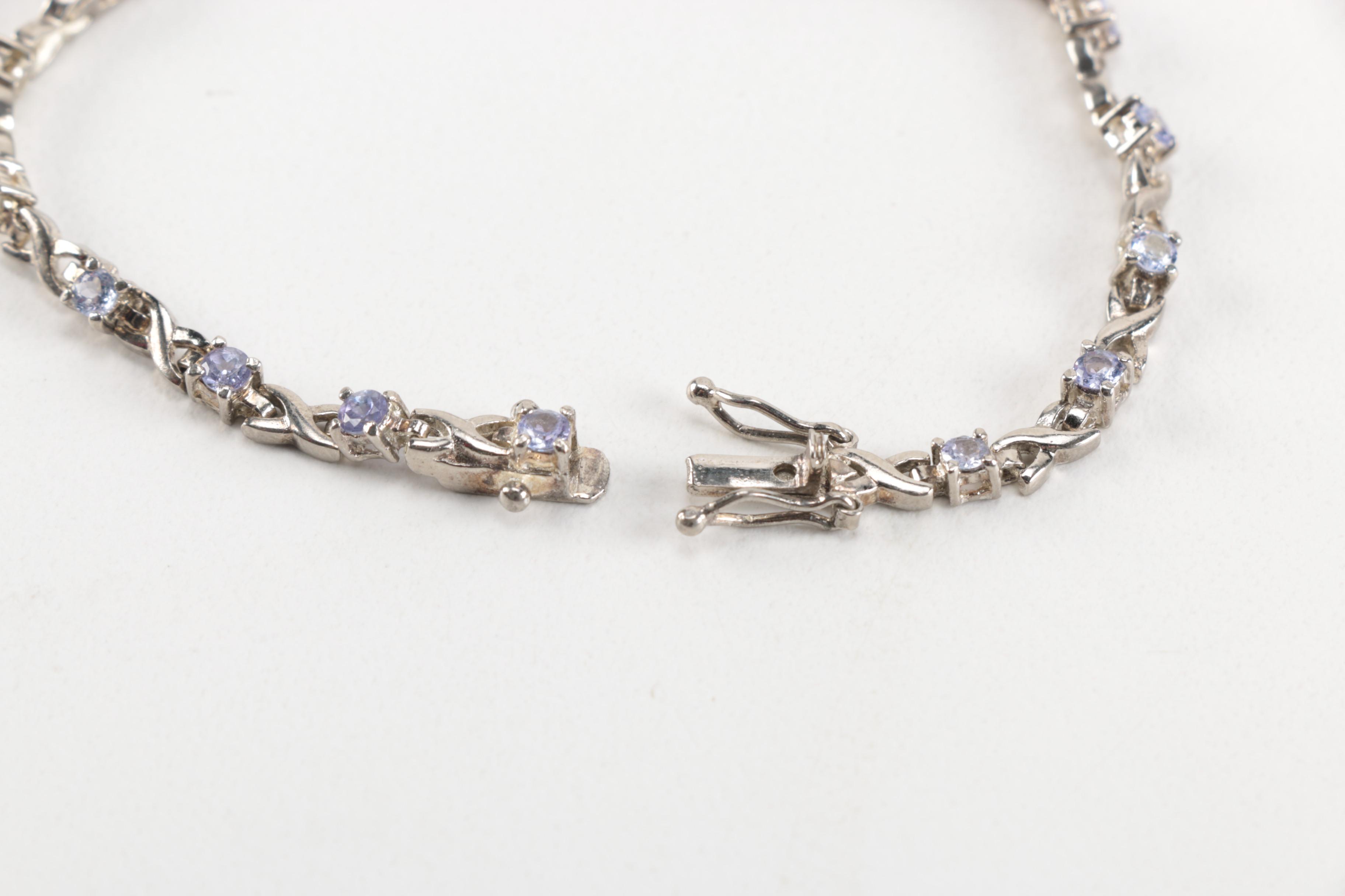 Sterling and Tanzanite Bracelet