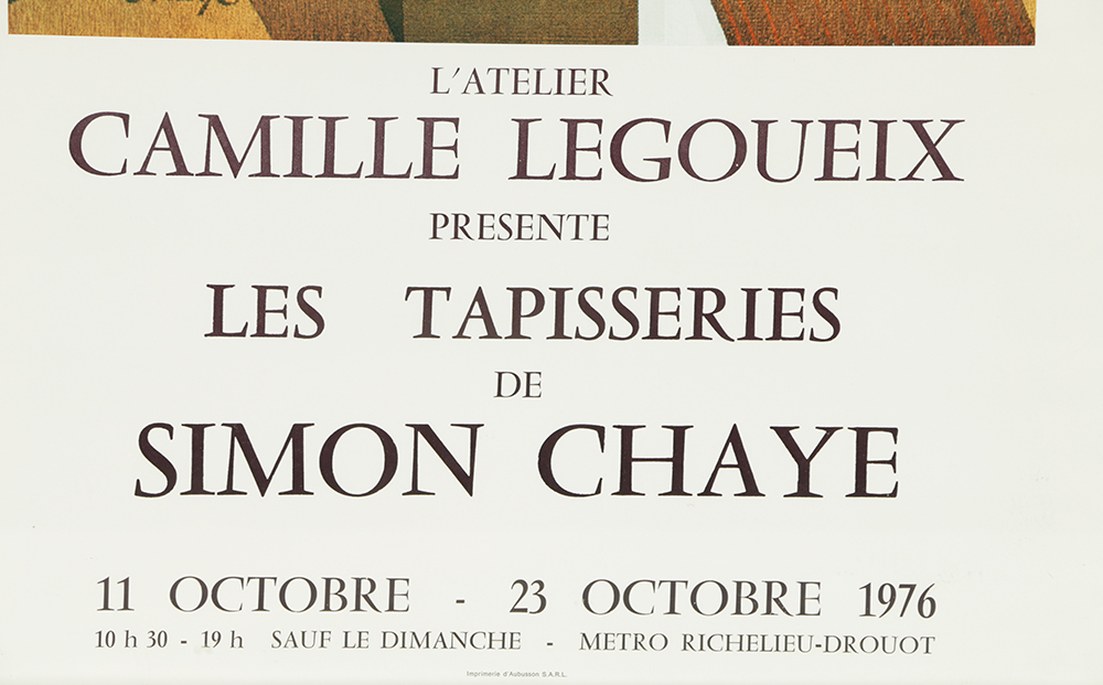 Simon Chaye Exhibition Poster for a Camille Legoueix Workshop