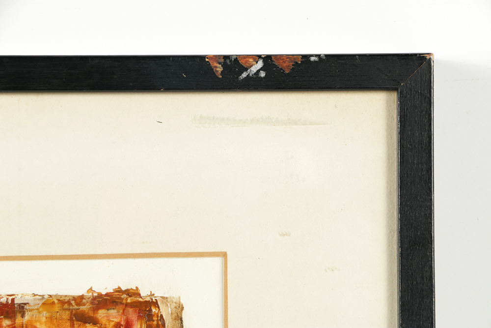 Acrylic Painting on Paper of Abstract Parisian Street Scene