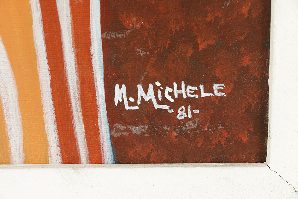 Michael Michele Oil Painting on Canvas "Still Life with Mandolin"