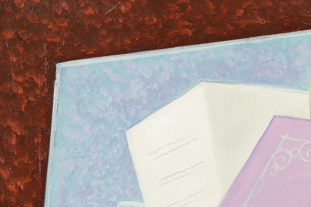 Michael Michele Oil Painting on Canvas "Still Life with Mandolin"