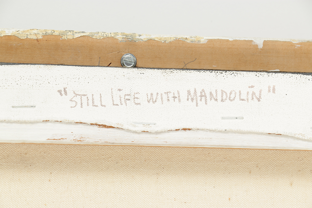 Michael Michele Oil Painting on Canvas "Still Life with Mandolin"