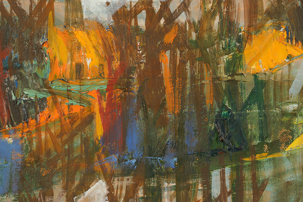 Dino Capari Abstract Oil Painting on Canvas Board