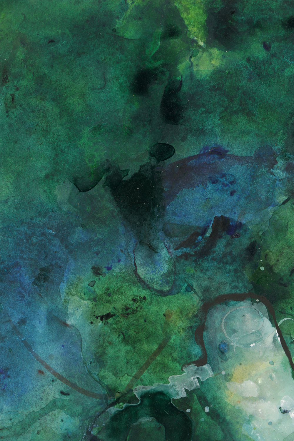 M. Sparling Watercolor Painting on Paper Abstract Composition