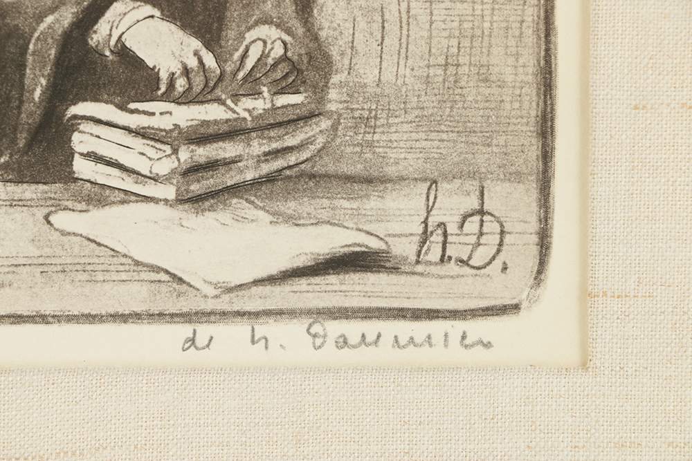 Honoré Daumier Limited Edition Mixed Media Print on Paper "Après l'Audience"