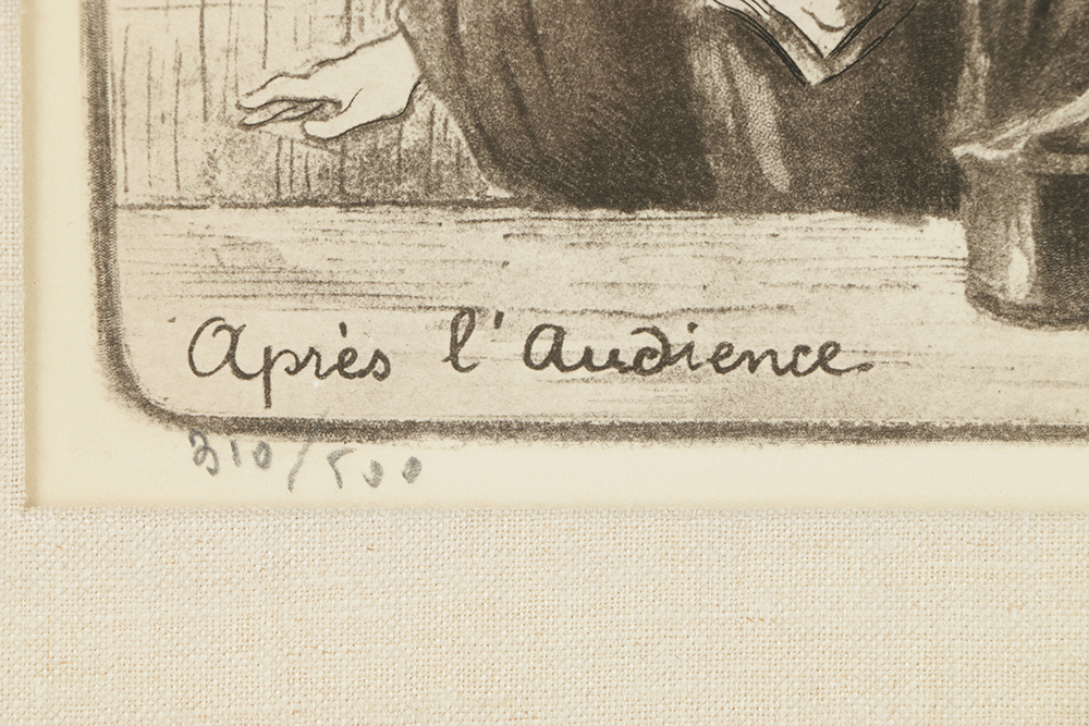 Honoré Daumier Limited Edition Mixed Media Print on Paper "Après l'Audience"