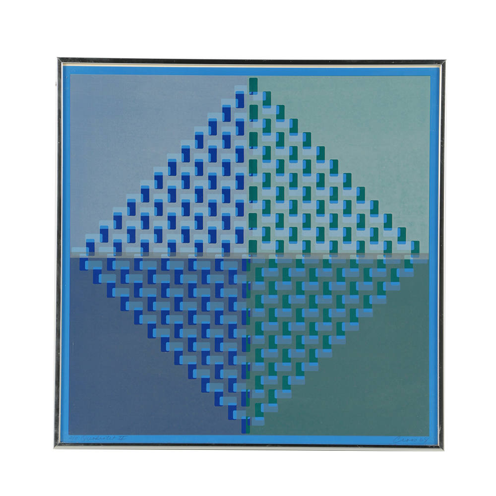Gerald Cross Limited Edition Serigraph on Paper "Quadrotet II"
