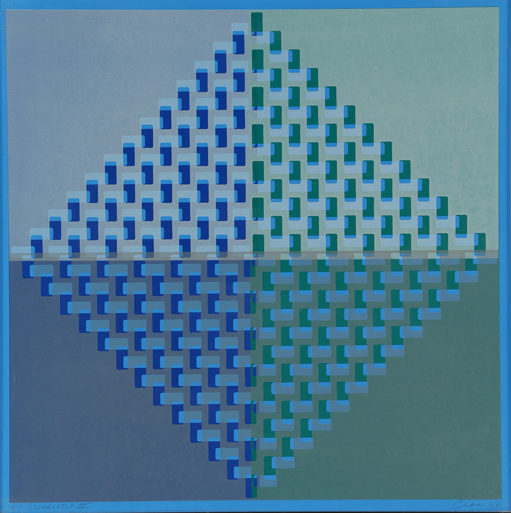 Gerald Cross Limited Edition Serigraph on Paper "Quadrotet II"