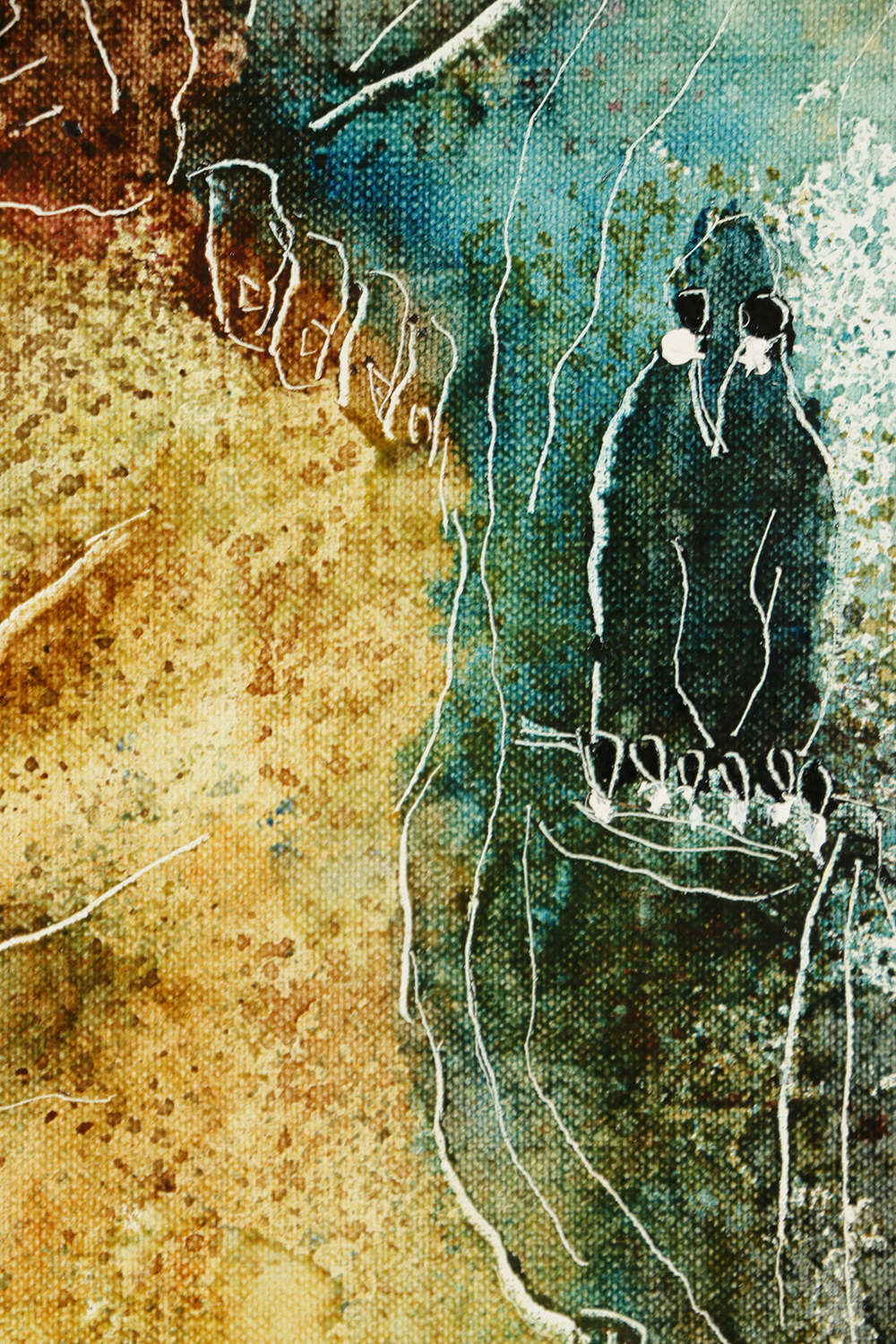 Calvin Waller Burnett Oil Painting on Canvas of Nude Figures