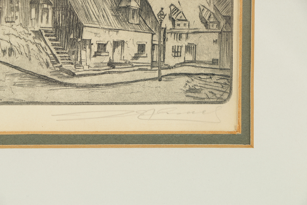 Malte Sterner Etching on Paper "Château Frontenac, a Quebec"