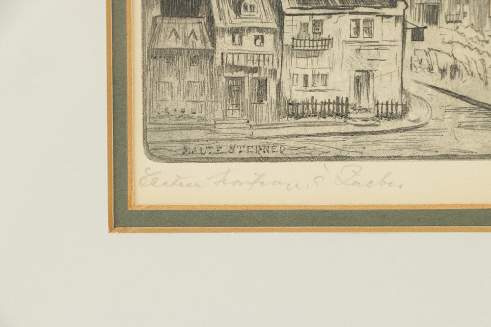 Malte Sterner Etching on Paper "Château Frontenac, a Quebec"