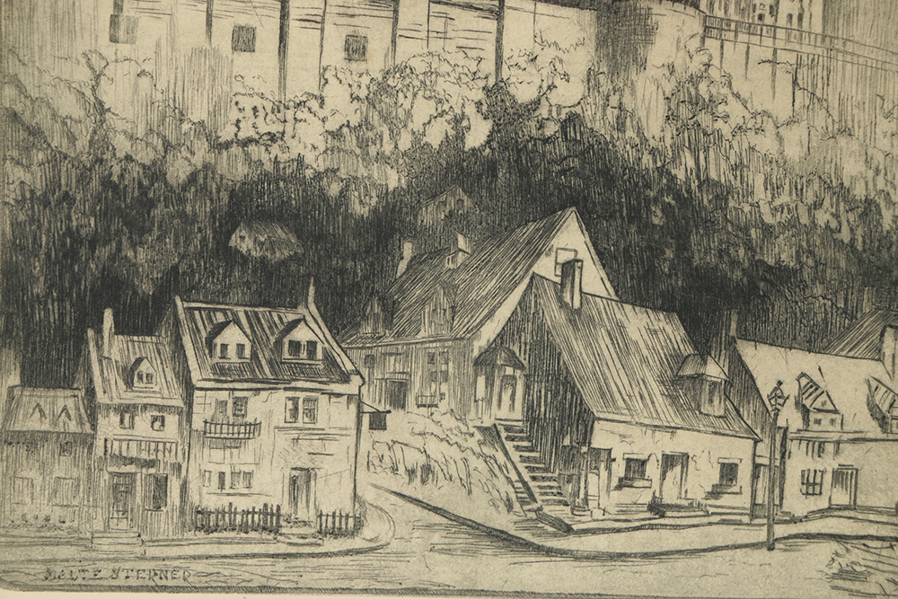 Malte Sterner Etching on Paper "Château Frontenac, a Quebec"