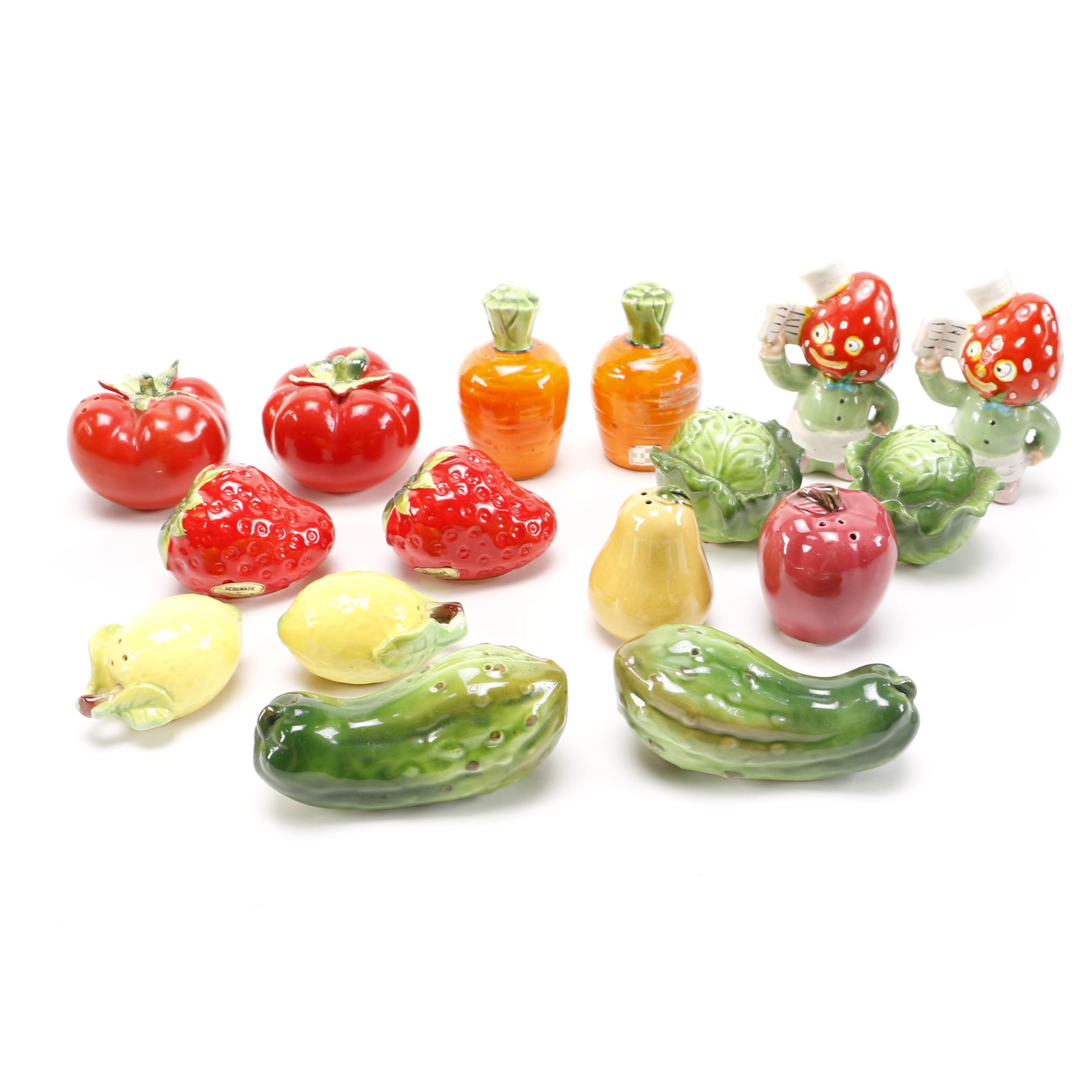 Fruit and Vegetable Salt & Pepper Shakers