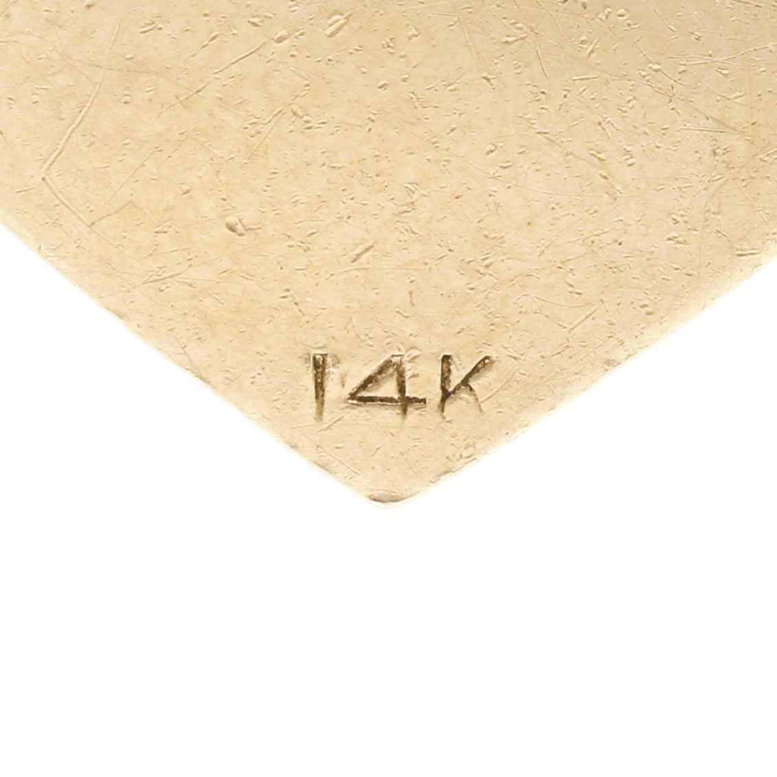 Vintage 14K Yellow Gold Gemstone Heart Pendant