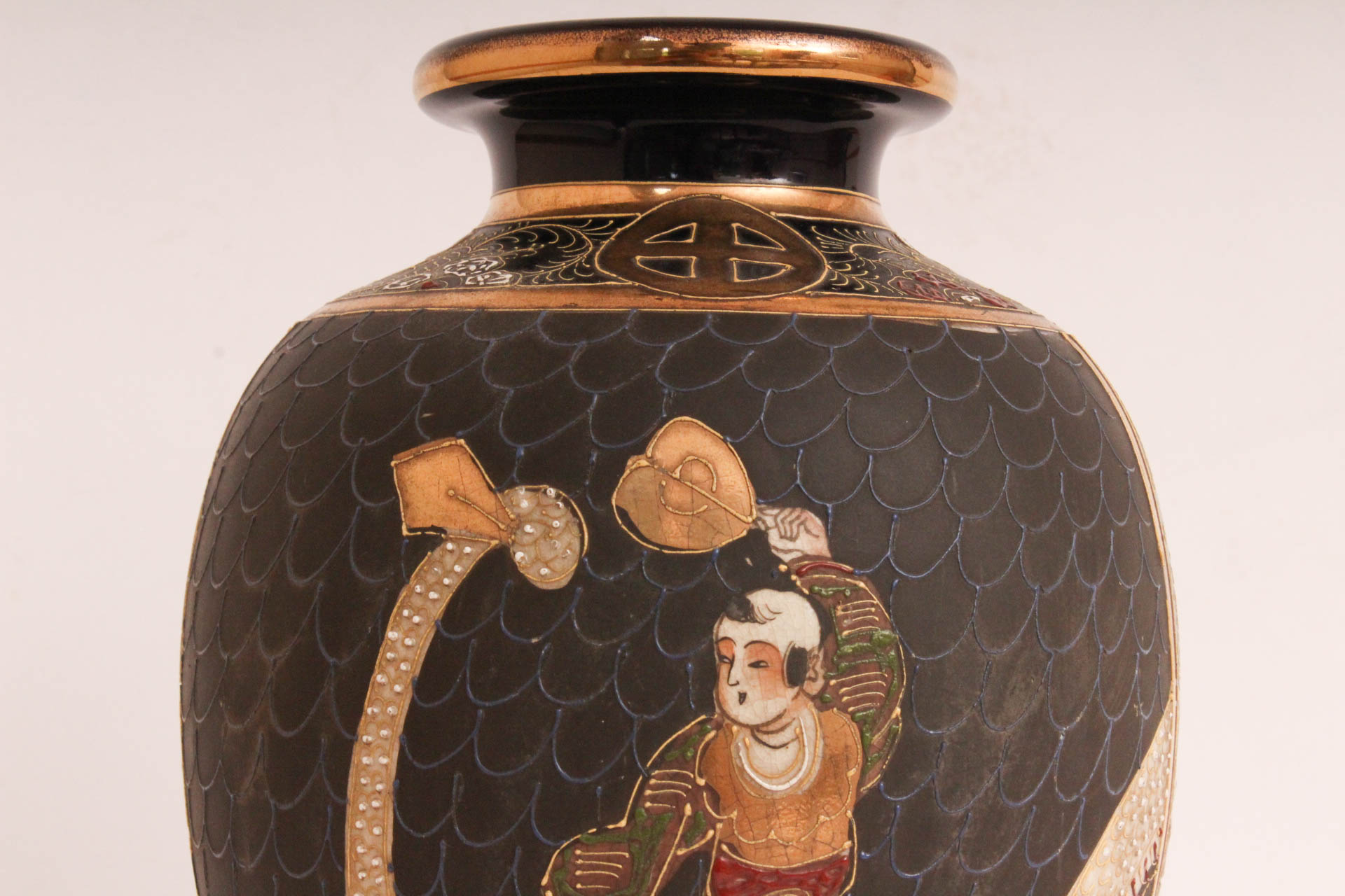 Antique Japanese Satsuma Kinkozan Vase