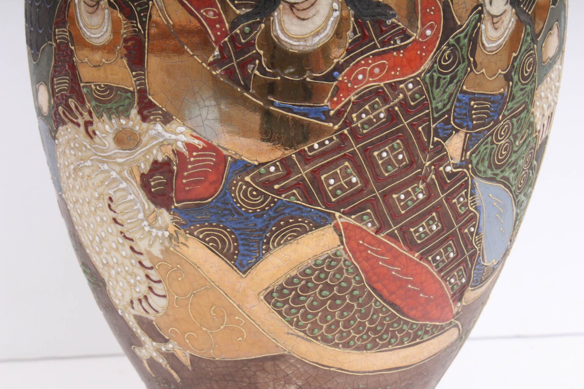 Antique Japanese Satsuma Kinkozan Vase