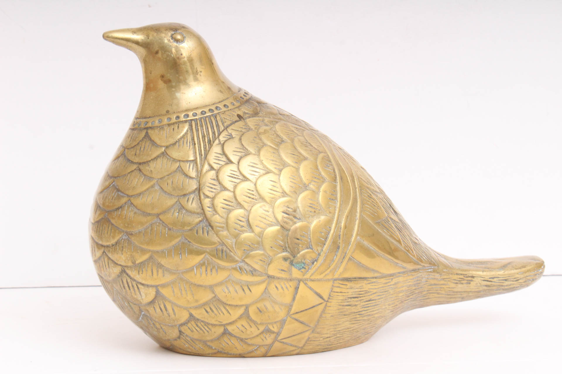 Large Brass Bird Figurine