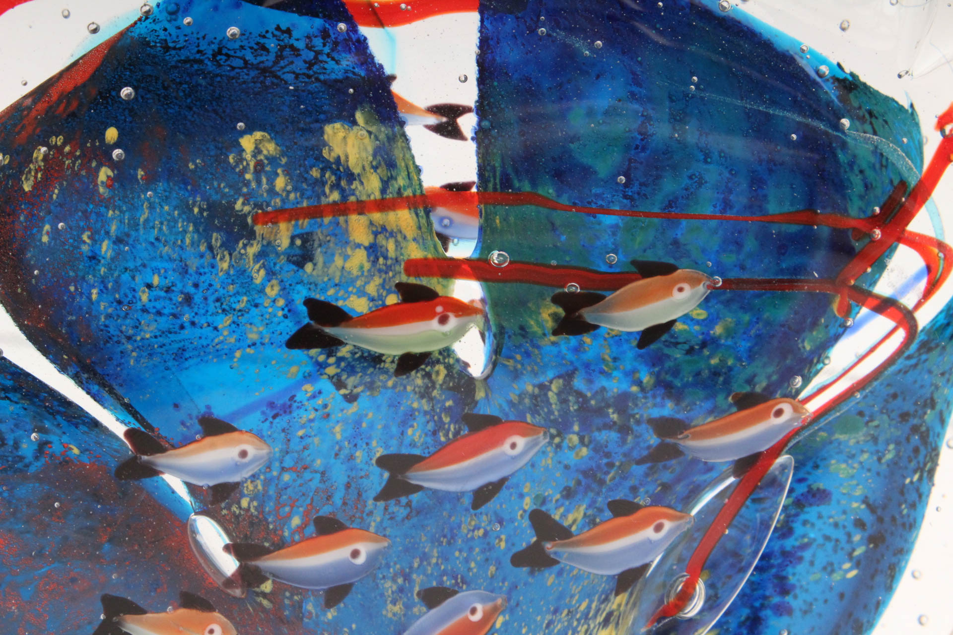 Large Tropical Fish Inspired Art Glass Paperweight