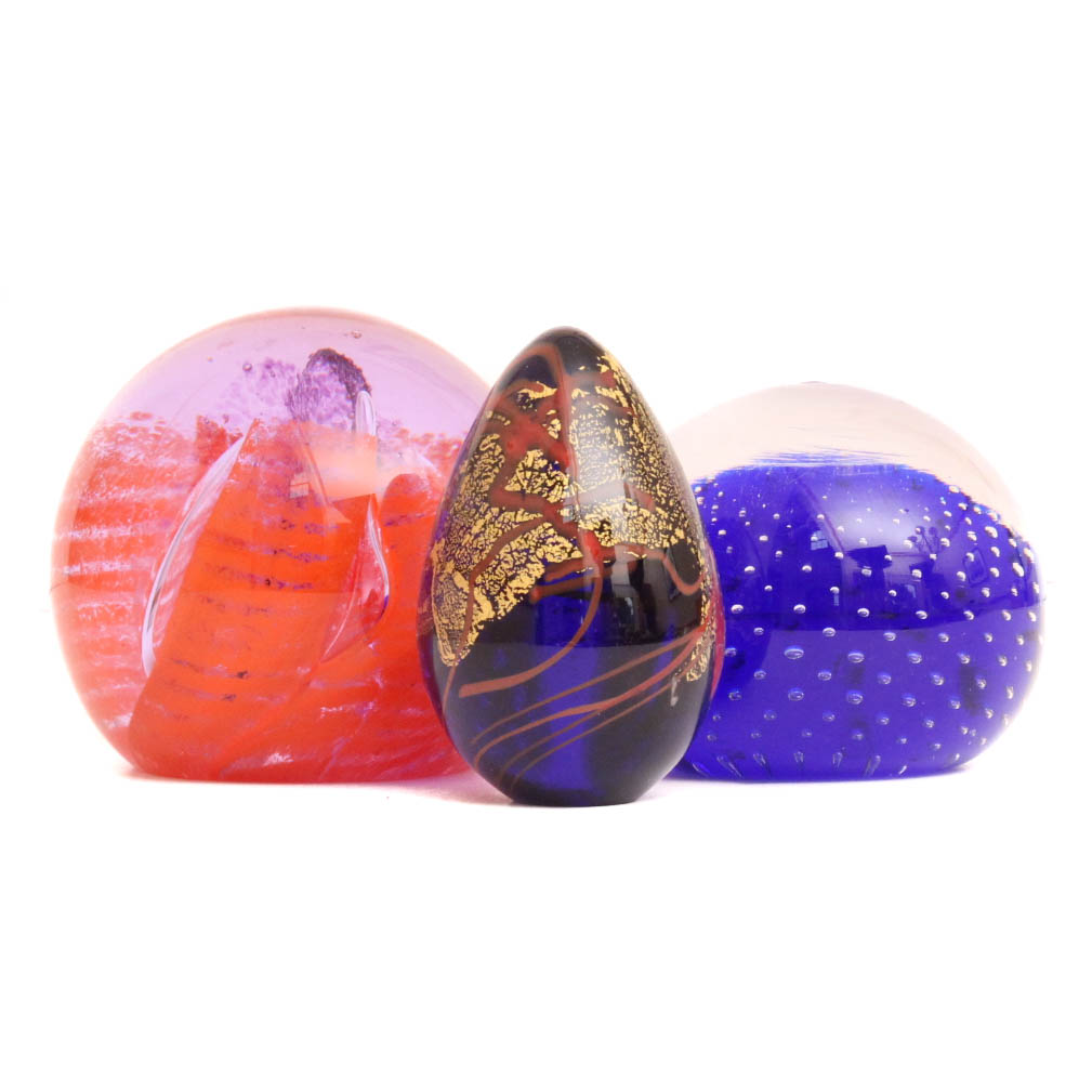 Art Glass Paperweights Featuring Caithness