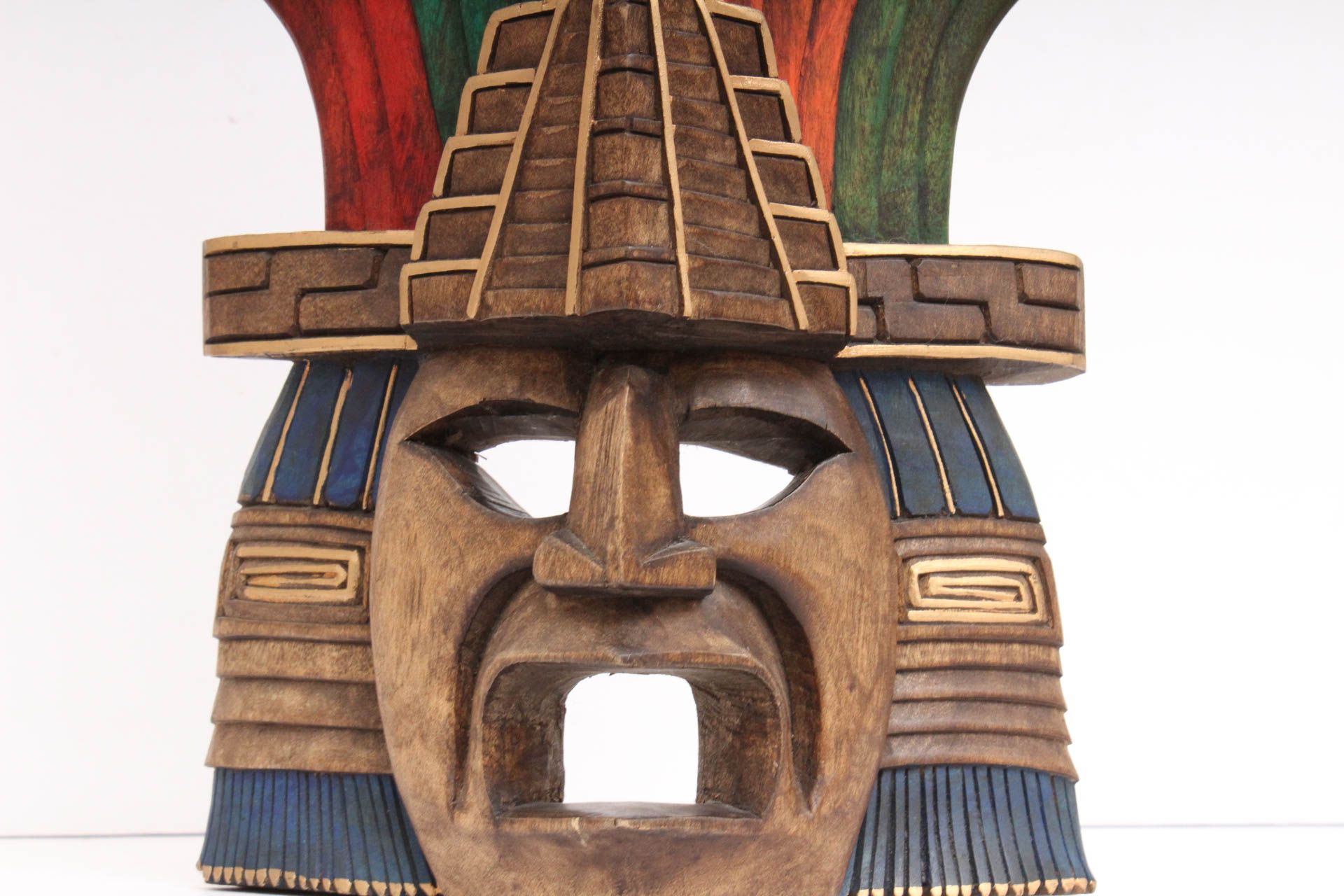 Carved Mayan Warrior Mask
