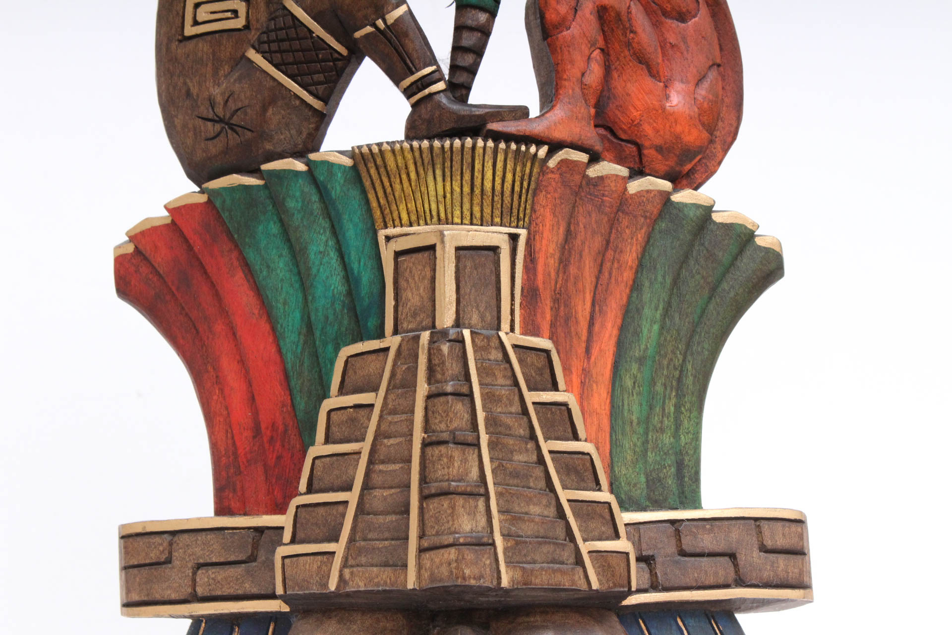 Carved Mayan Warrior Mask