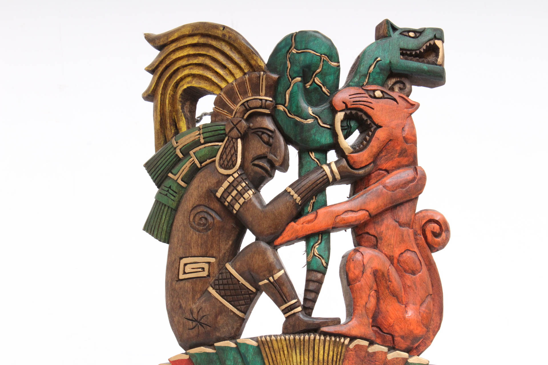 Carved Mayan Warrior Mask