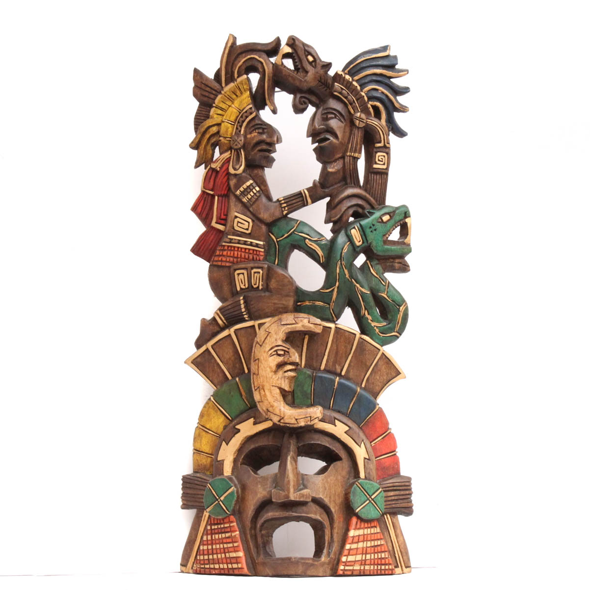 Carved Mayan Warrior Mask