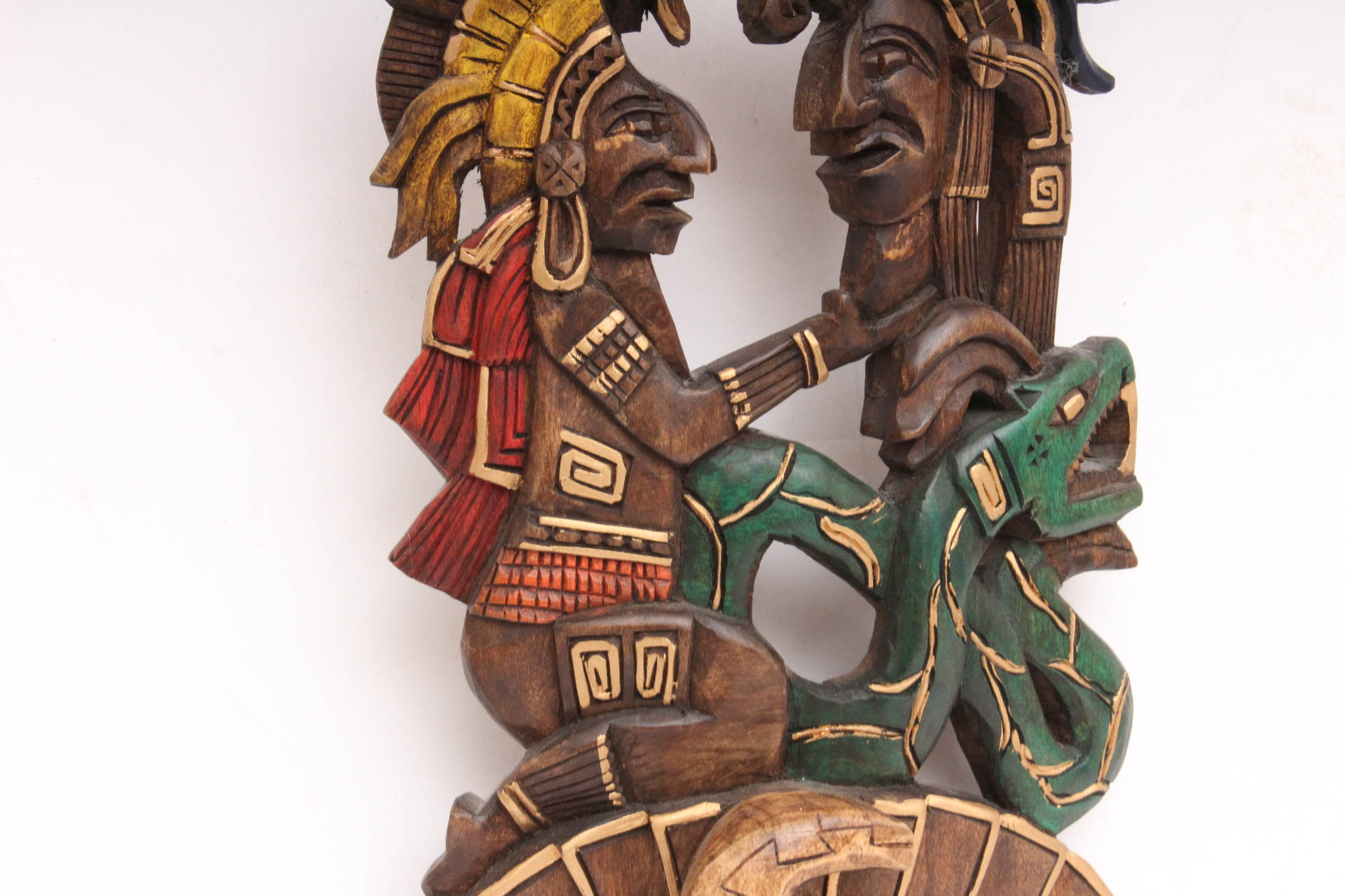 Carved Mayan Warrior Mask