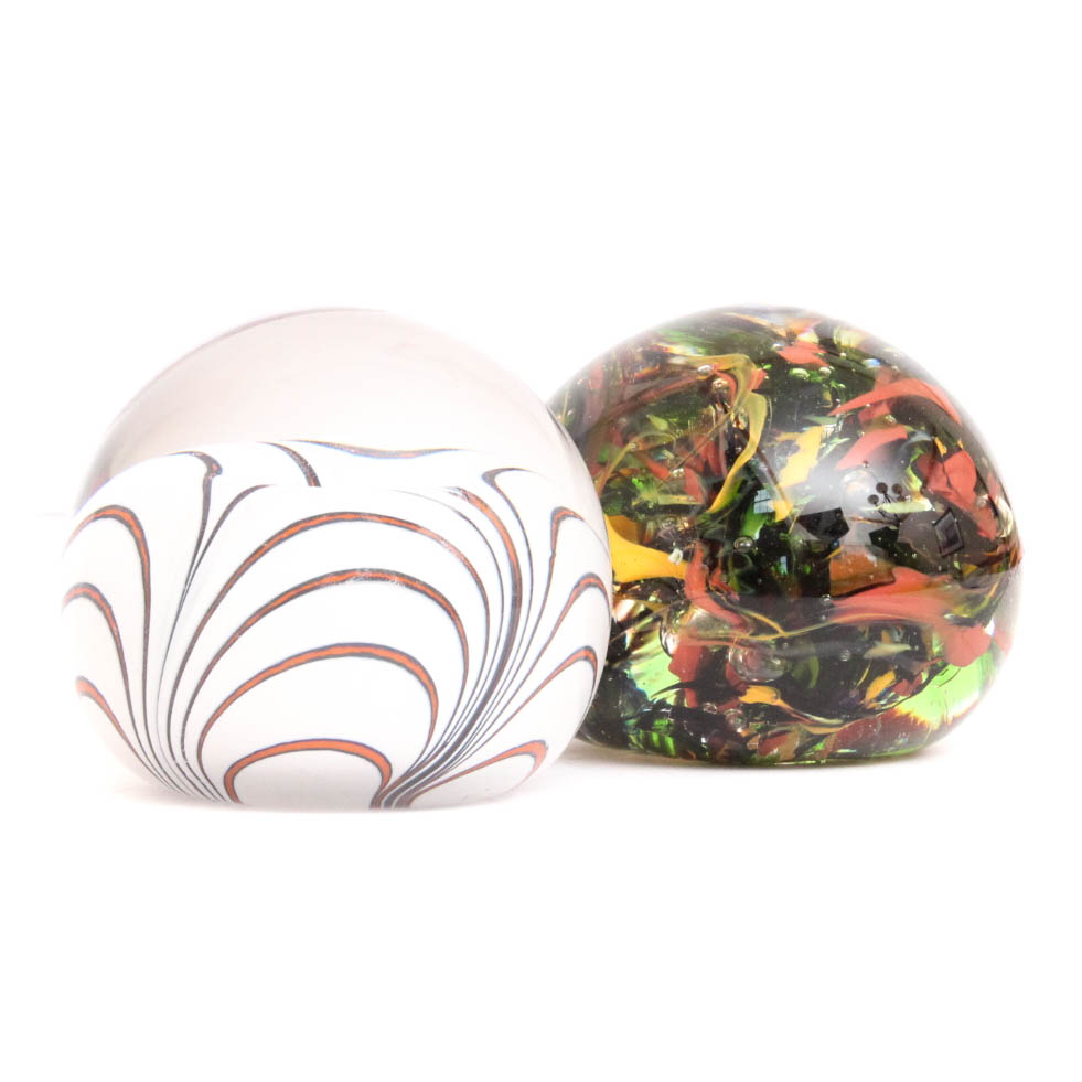 Hand Blown Art Glass Paperweights