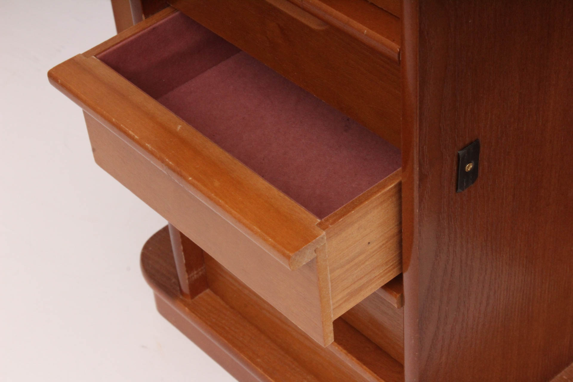 Wood Jewelry Chest With Vintage Jewelry