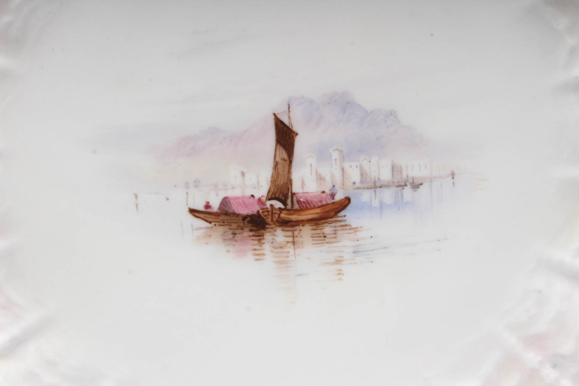 Antique Hand Painted Coalport Shell Plates