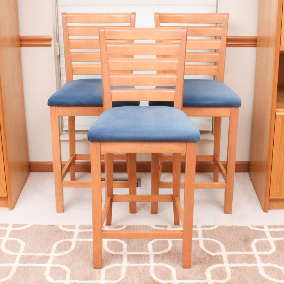 Danish Modern Style Birch Bar Stools by Dinec