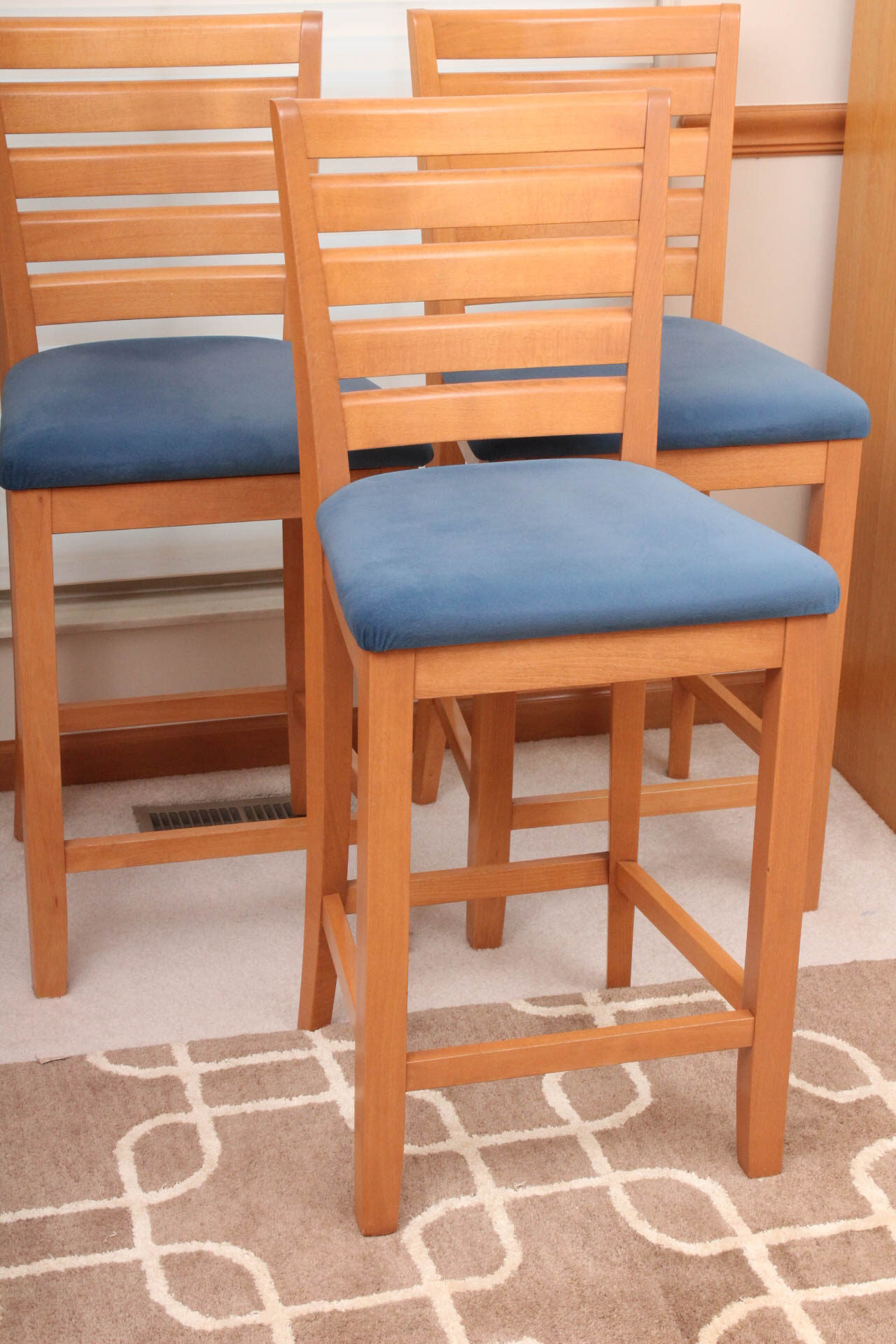 Danish Modern Style Birch Bar Stools by Dinec