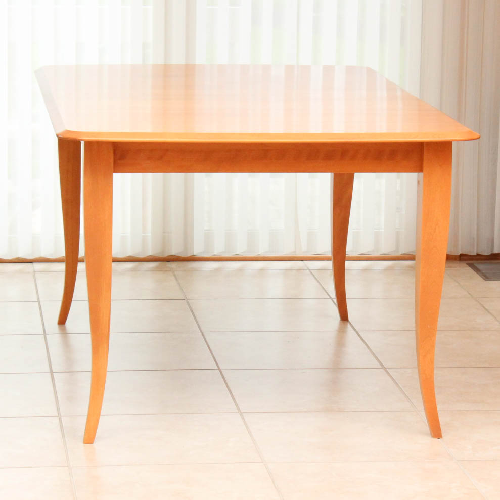 Danish Modern Style Birch Dining Table by Dinec