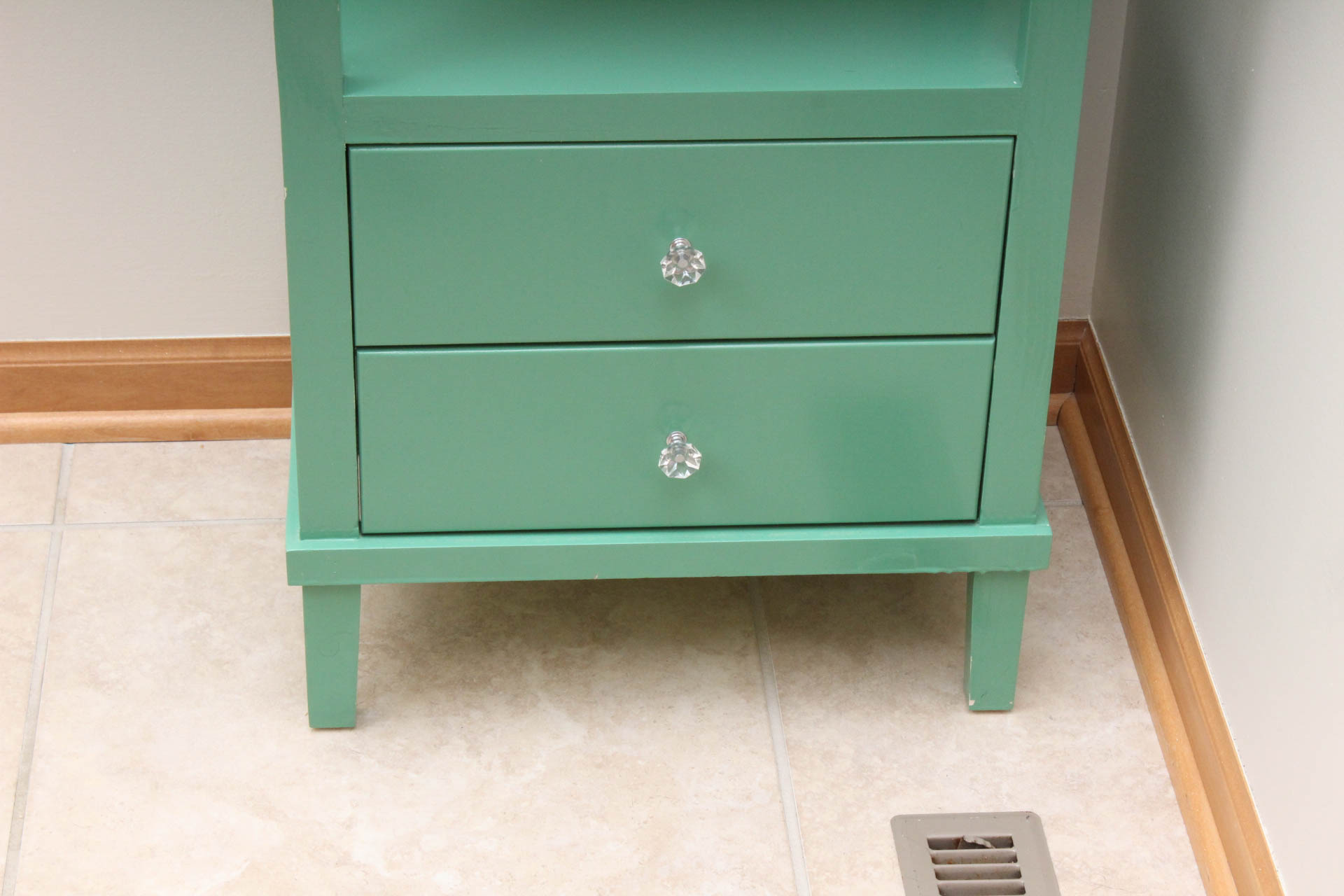 Painted Side Table with Mary Johnston Offset Lithograph