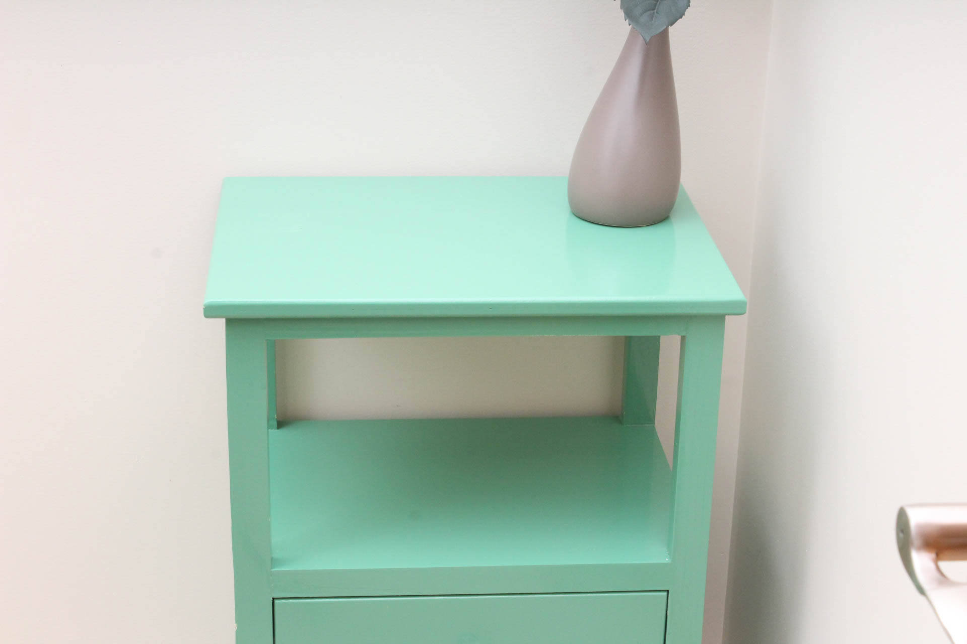 Painted Side Table with Mary Johnston Offset Lithograph