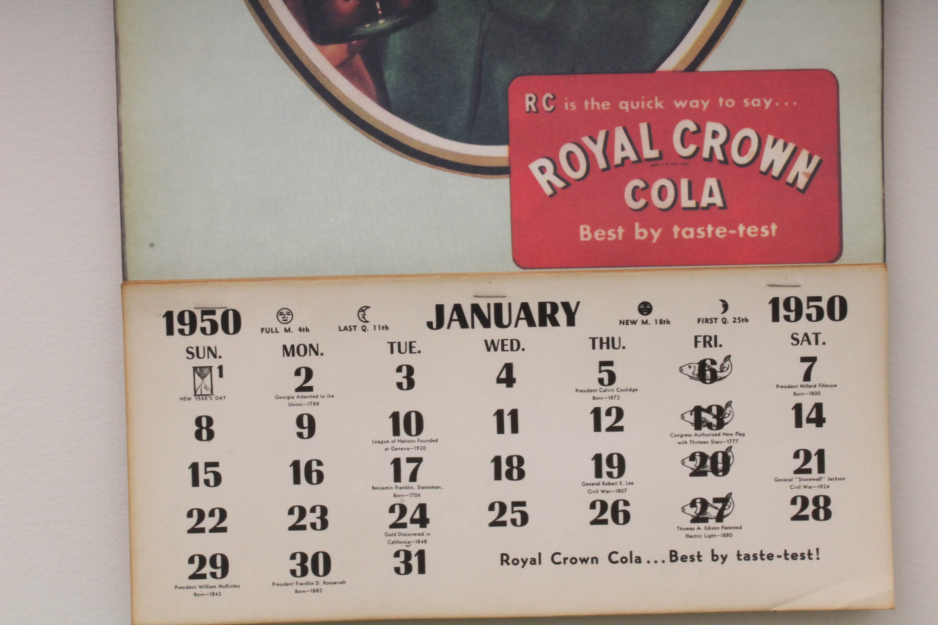 Vintage Royal Crown Calendar