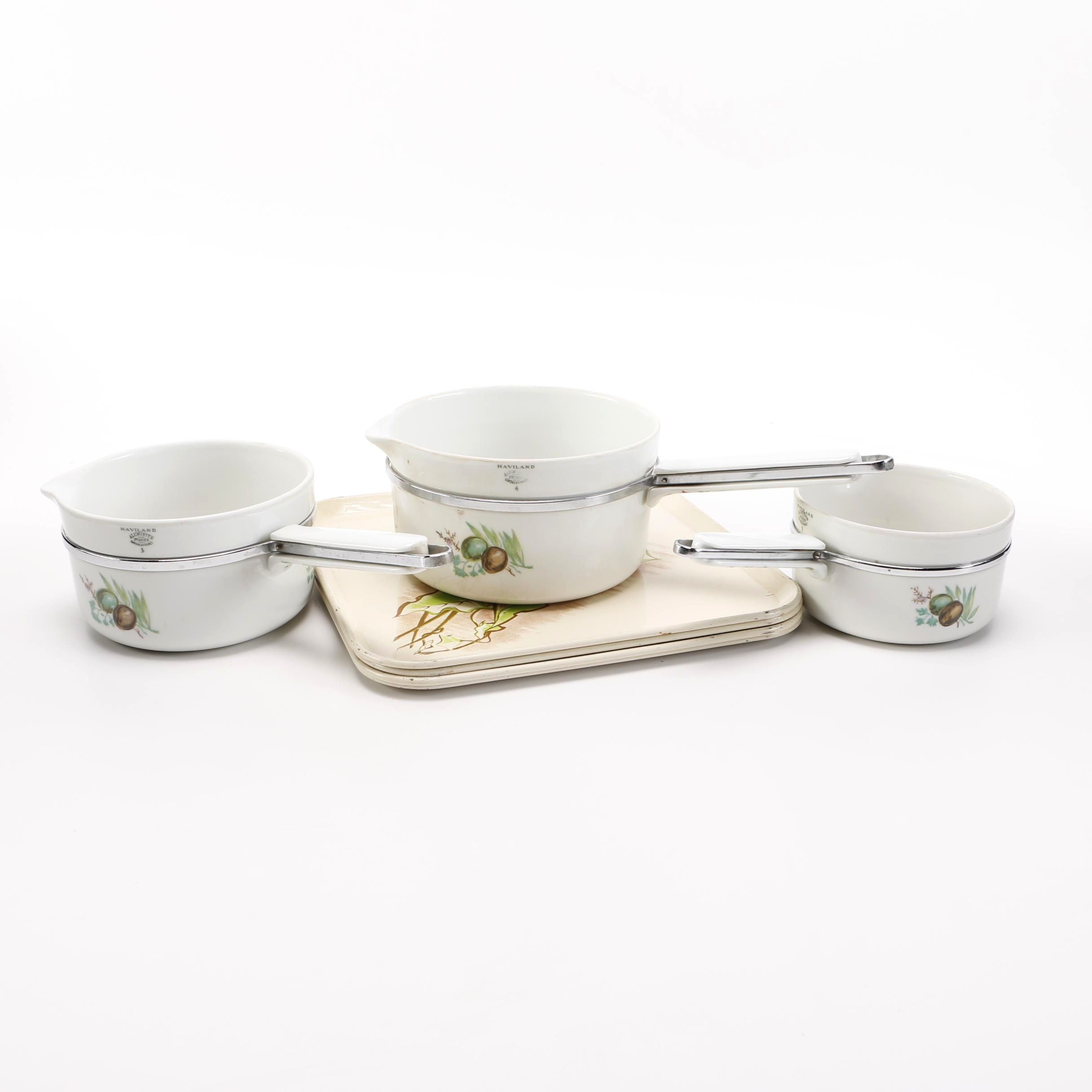 Haviland Limoges Aluminite Frugier Sauce Pans