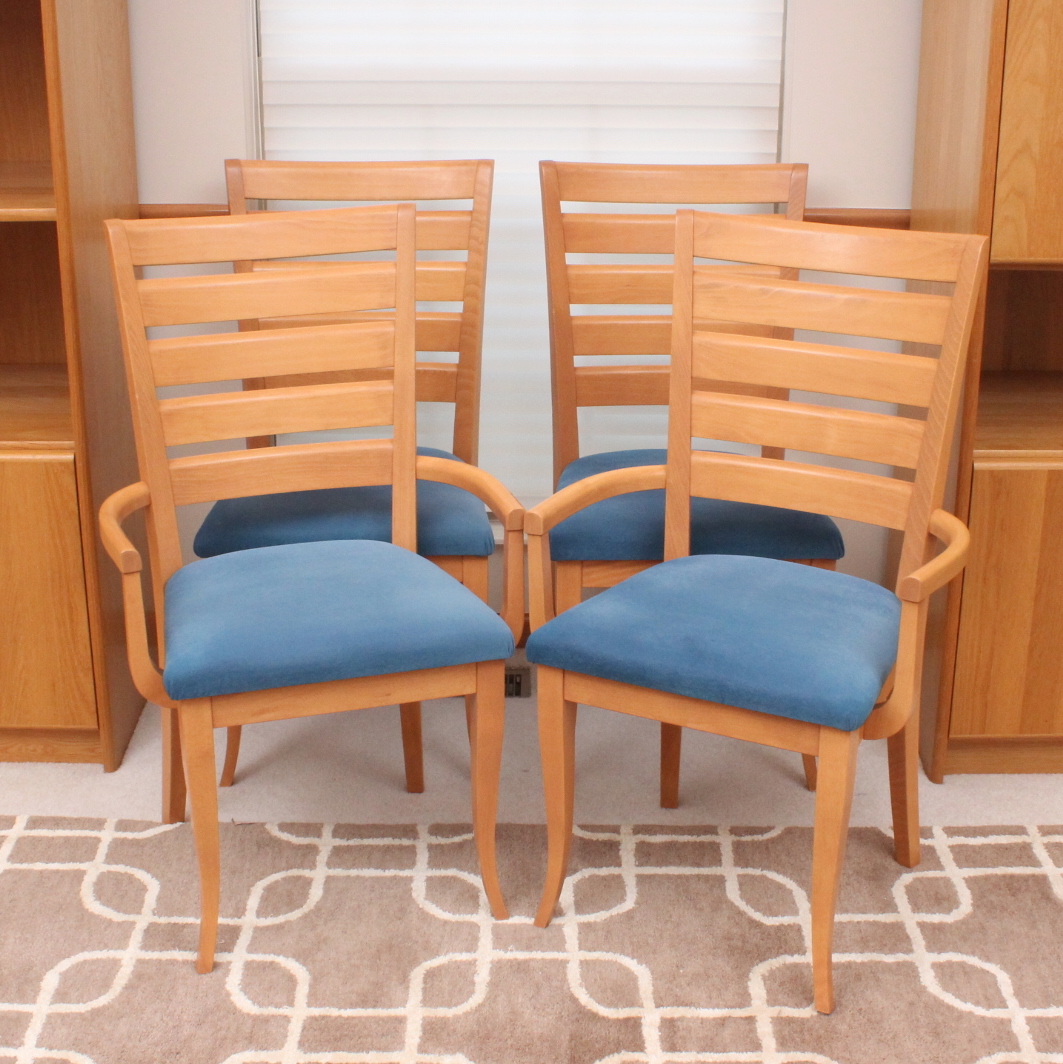 Danish Modern Style Birch Dining Chair Set by Dinec