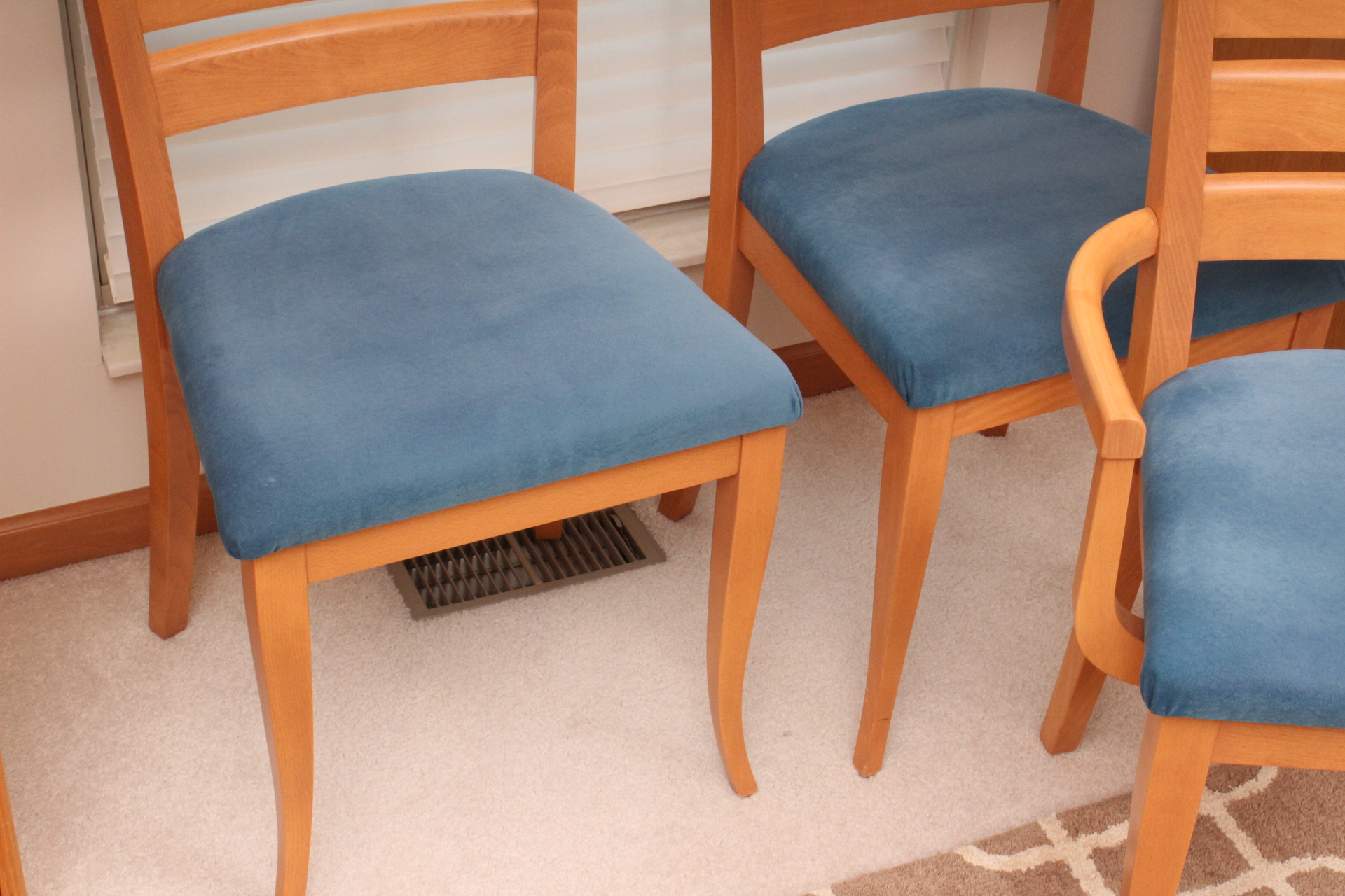 Danish Modern Style Birch Dining Chair Set by Dinec