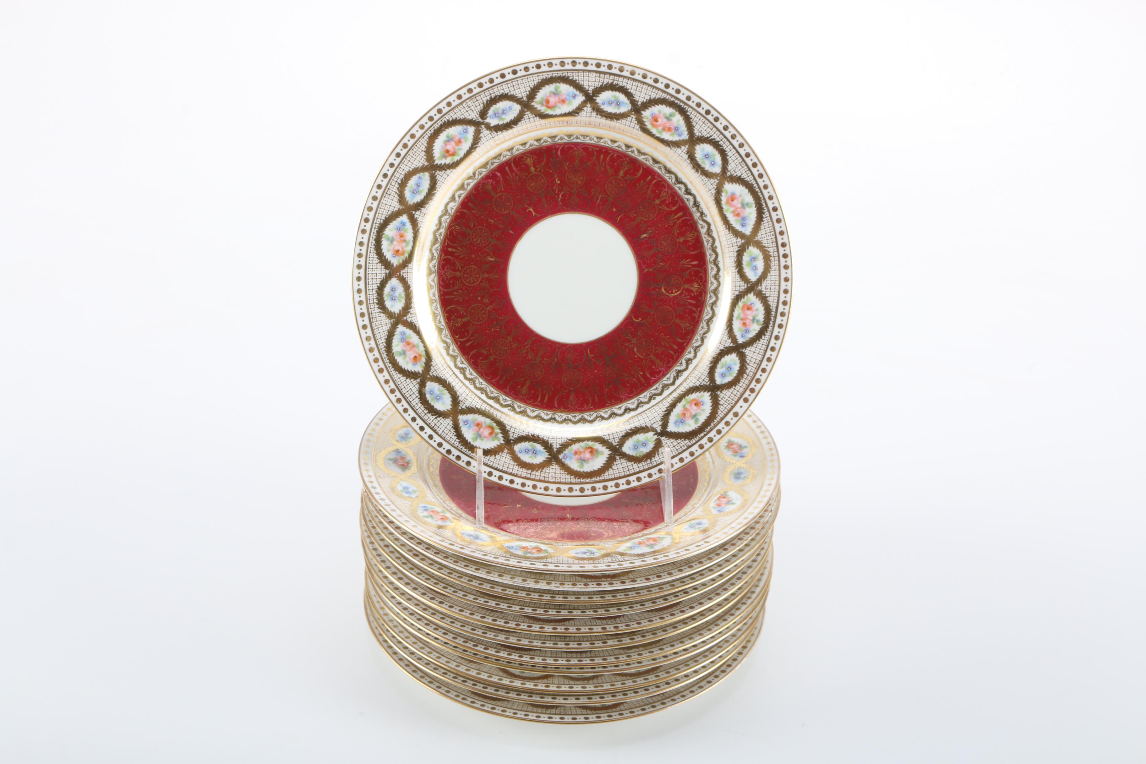 J. Pouyat Limoges France Ceramic Plates