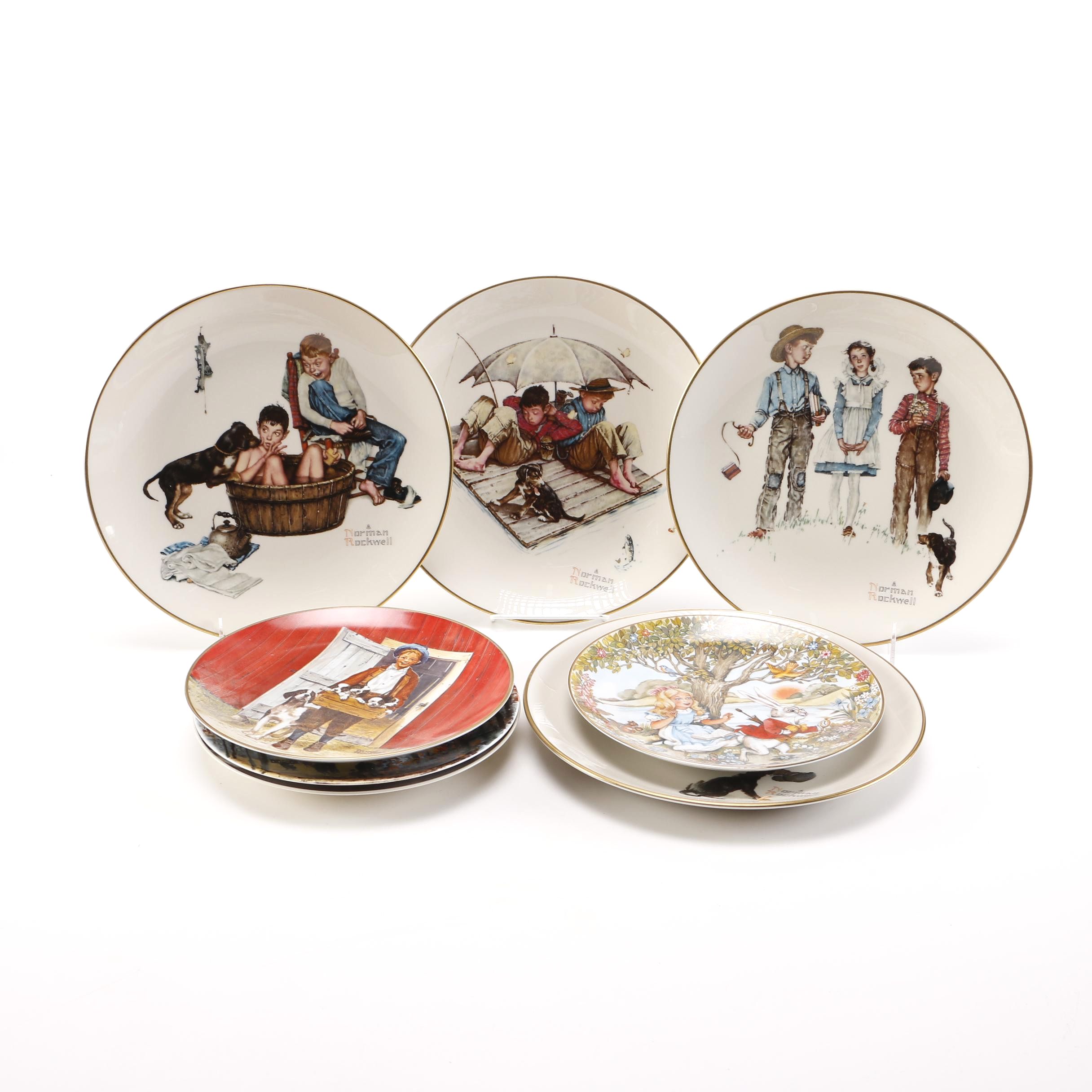 China Plates After Norman Rockwell and Roberta Blitzer With Limoges