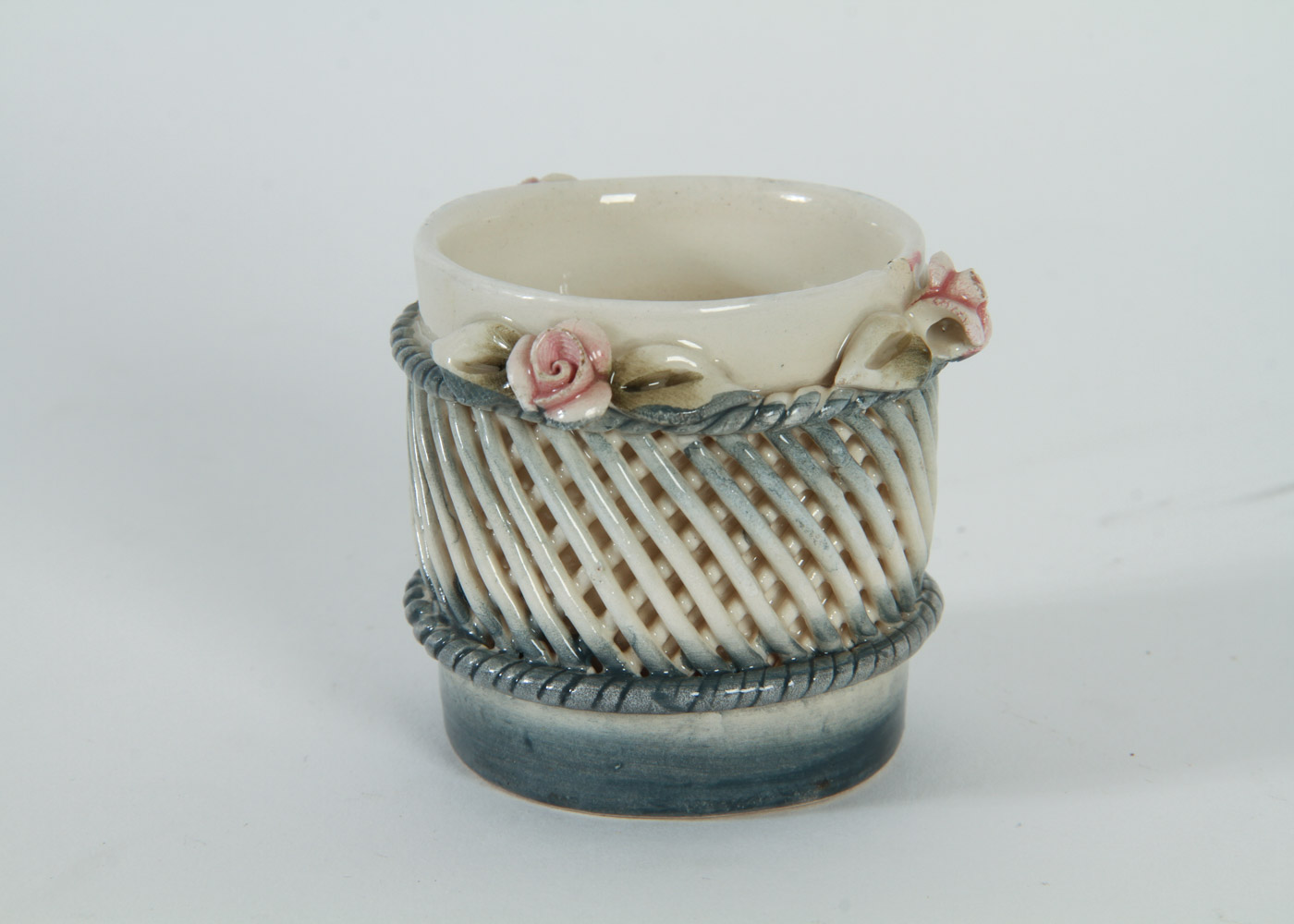 Pair of Ceramic Floral Decor