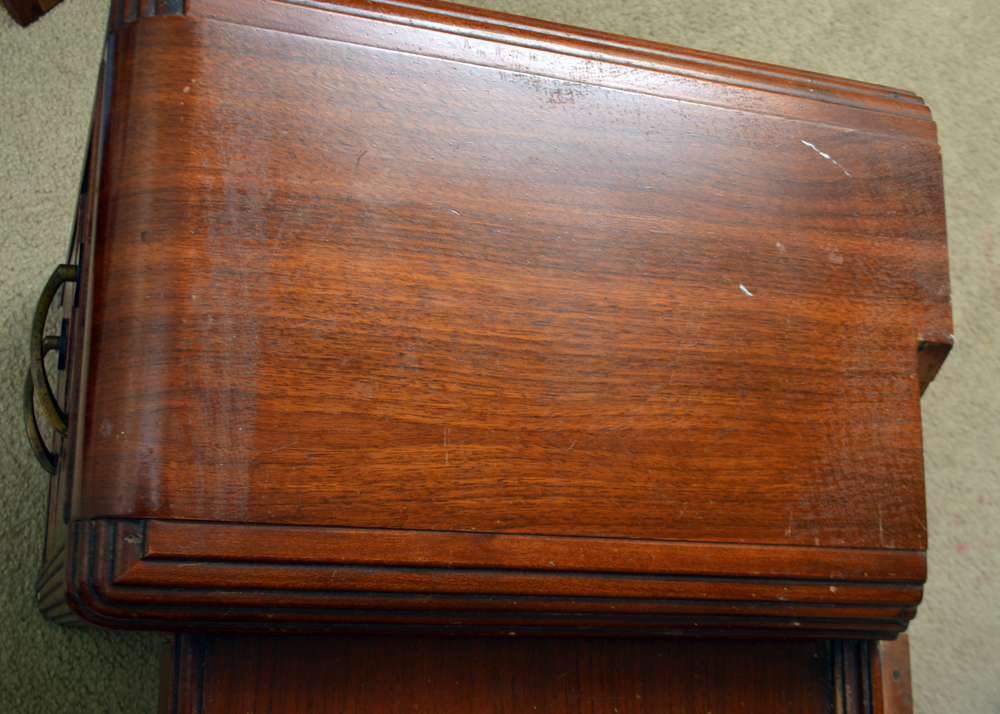 Art Deco Waterfall Style Bed Frame and Vanity by Abernathy Furniture Co.