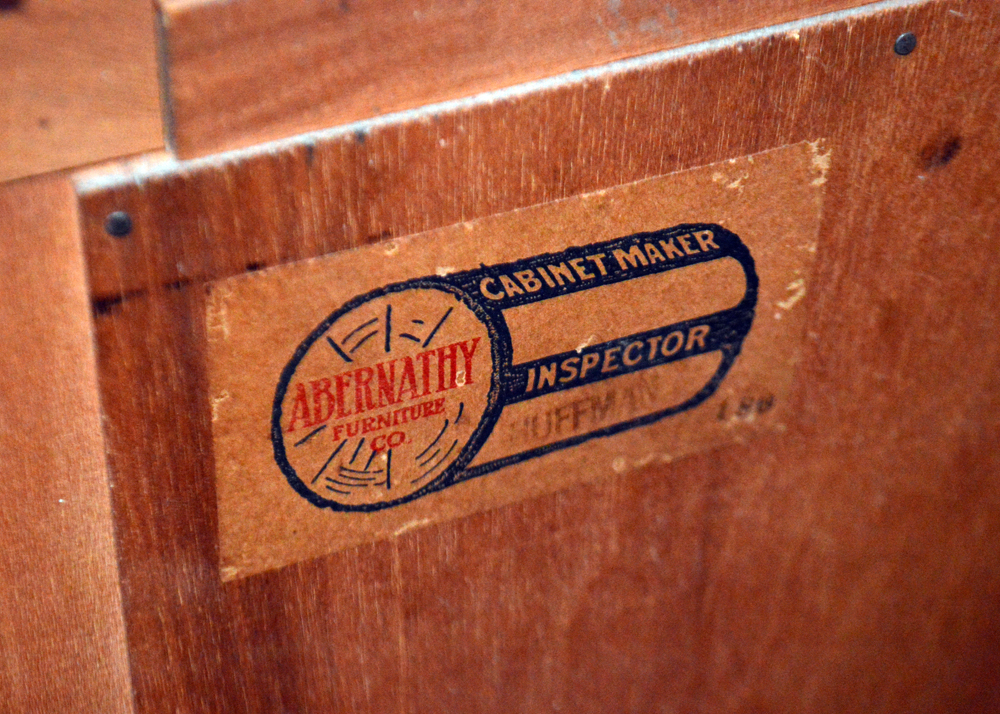 Art Deco Waterfall Style Bed Frame and Vanity by Abernathy Furniture Co.