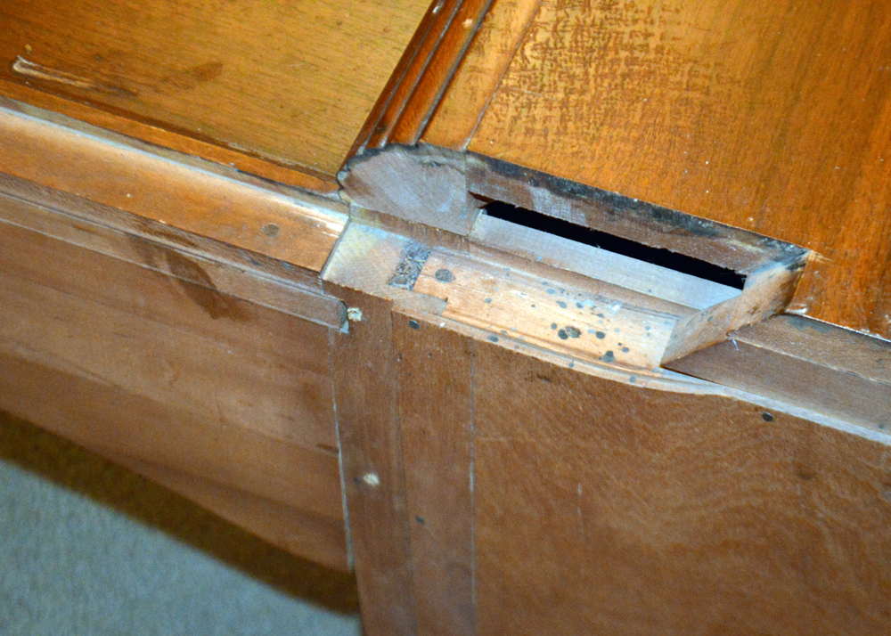 Art Deco Waterfall Style Bed Frame and Vanity by Abernathy Furniture Co.