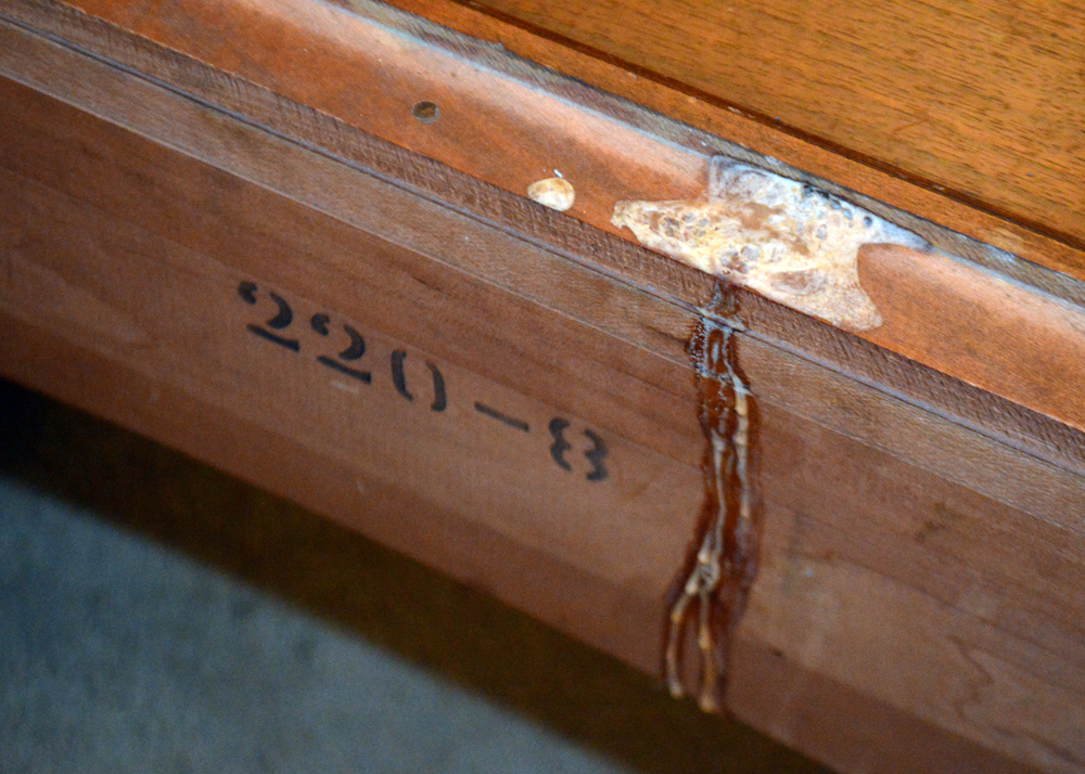 Art Deco Waterfall Style Bed Frame and Vanity by Abernathy Furniture Co.