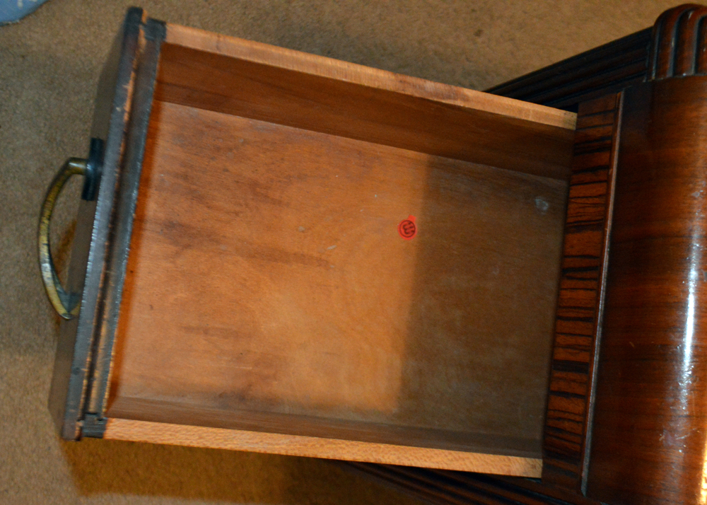 Art Deco Waterfall Style Bed Frame and Vanity by Abernathy Furniture Co.