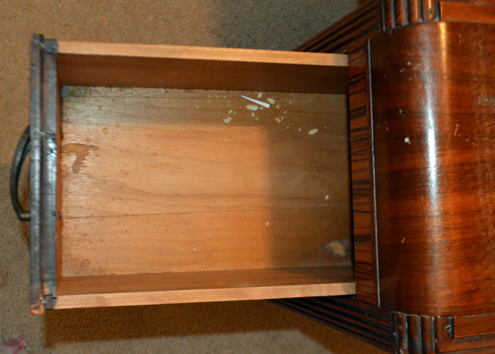 Art Deco Waterfall Style Bed Frame and Vanity by Abernathy Furniture Co.